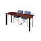Kee Rectangle Tables > Training Tables > Kee Table & Chair Sets, 66 W, 24 L, 29 H, Cherry MT6624CHBPBK44BE - alternate 1